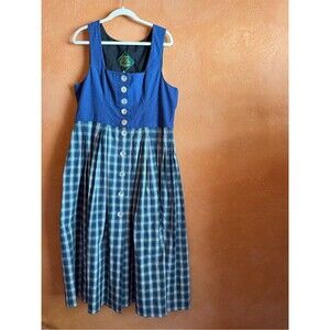 Chiemseer Dirndl & Tracht Dress Plaid Alpine Midi Dirndl 46